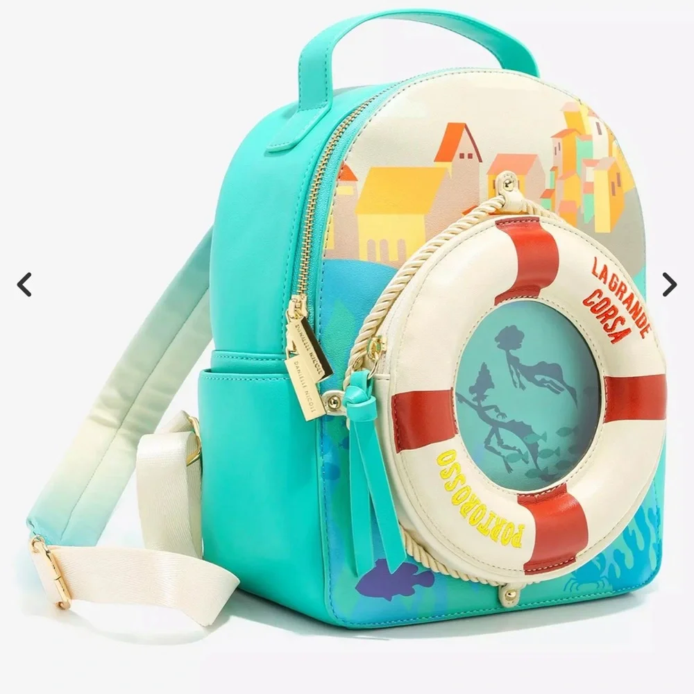 Danielle Nicole Disney Pixar Luca Porto Rosso Lifesaver Mini Backpack -Exclusive - Picture 2 of 13